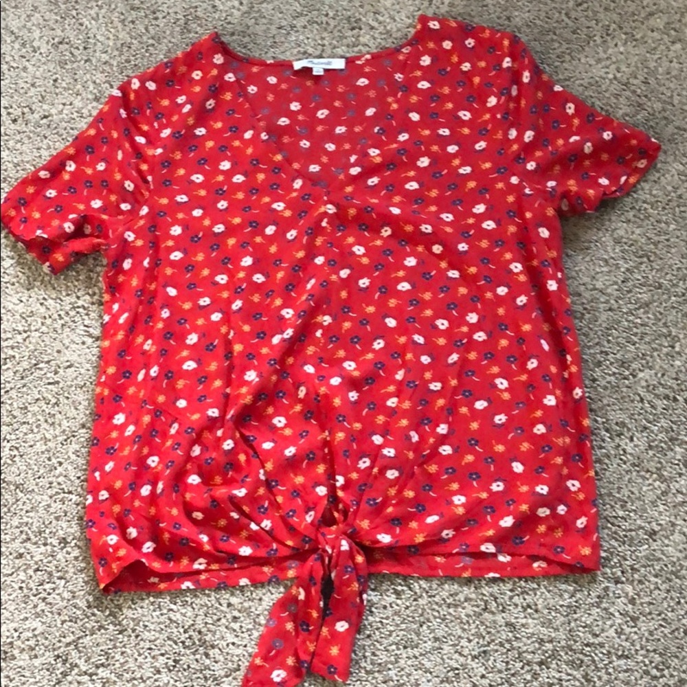 Madewell tie front top